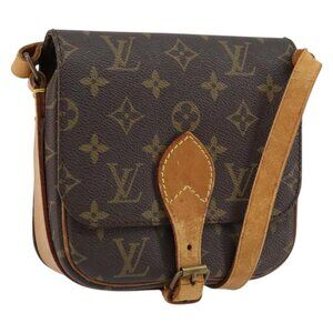 Authentic LOUIS VUITTON Monogram Cartouchiere PM Shoulder Bag M51254 LV